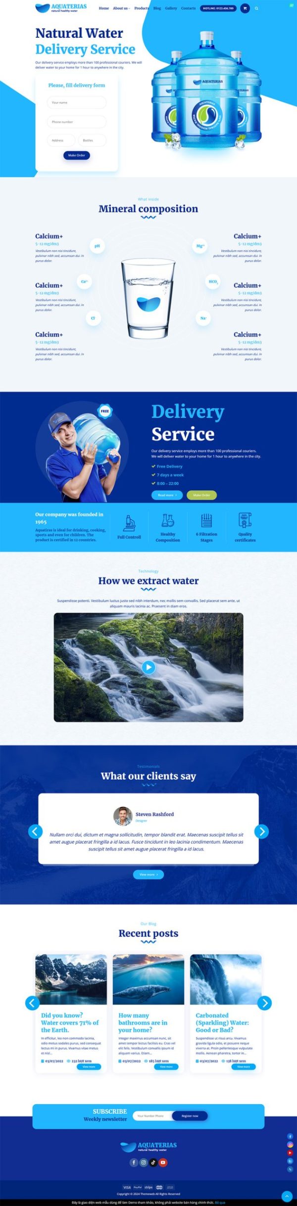 Themeweb công ty nước khoáng aqua