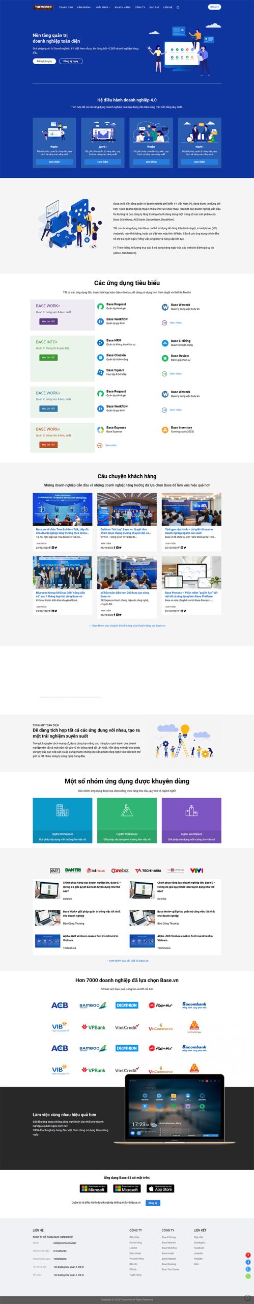 Themeweb công ty phần mềm base