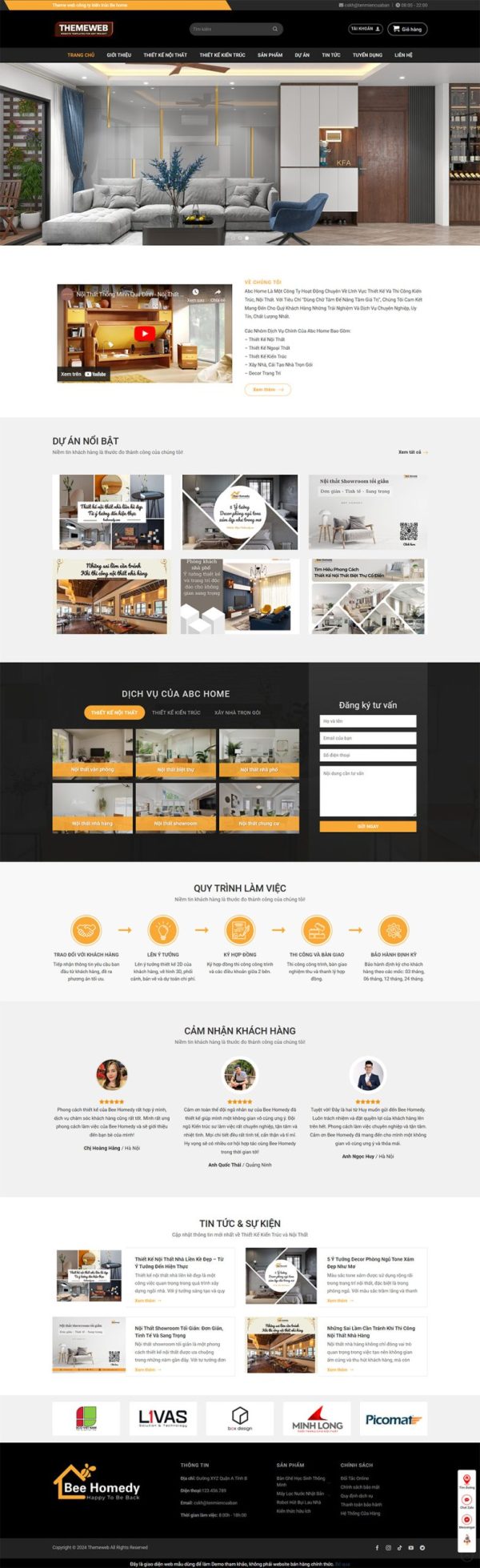 Themeweb  dịch vụ kiến trúc beehome