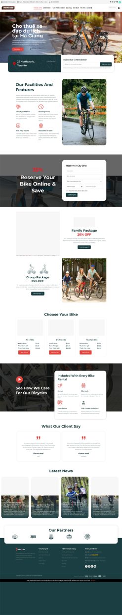 Themeweb dịch vụ cho thuê xe đạp