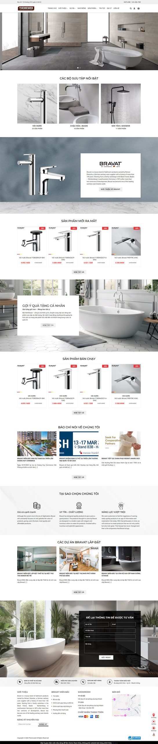 Themeweb bán thiết bị vệ sinh bravat