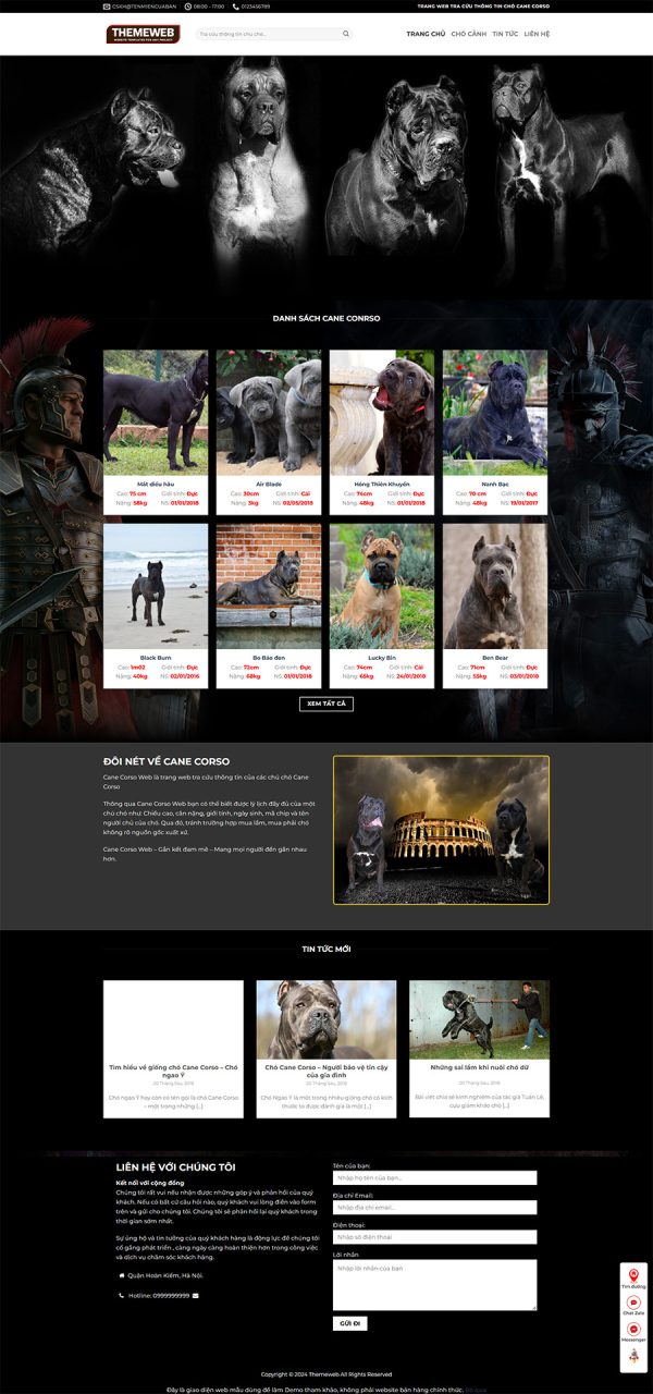Themeweb giới thiệu mua bán chó con