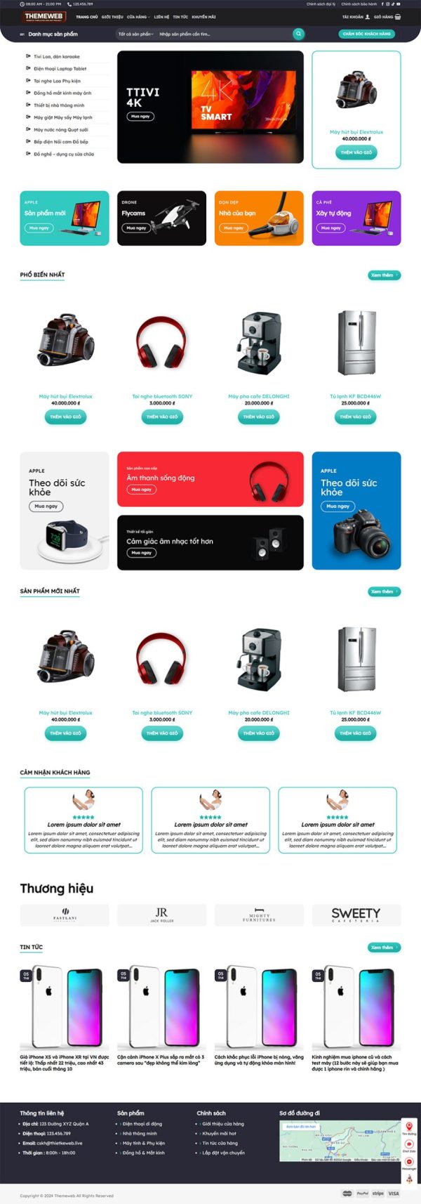 Themeweb bán hàng điện máy đà lạt