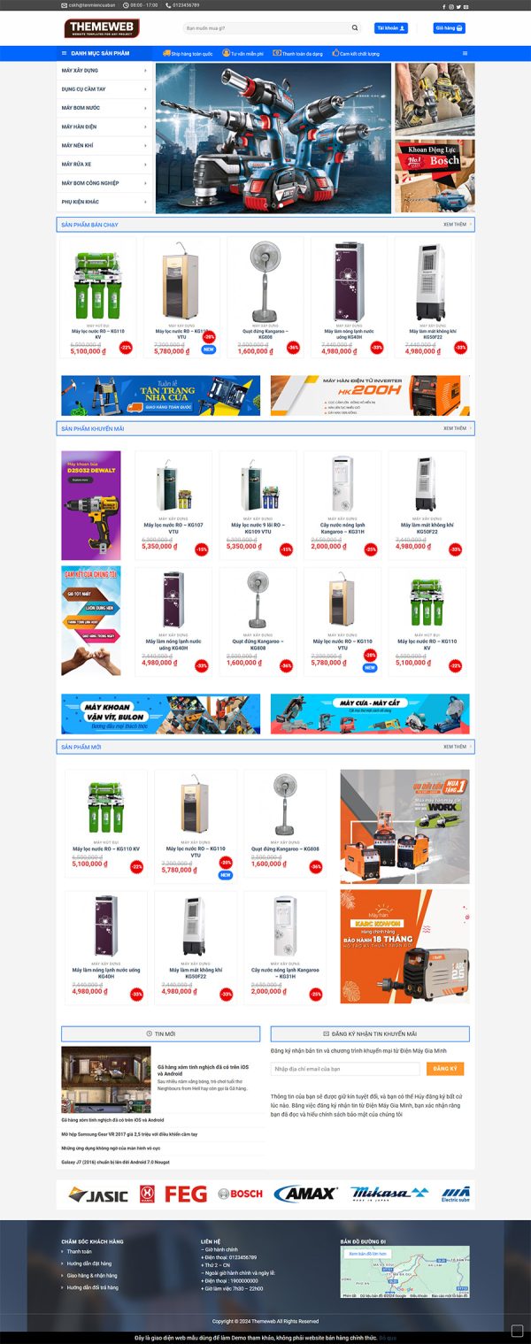 Themeweb điện máy gia minh