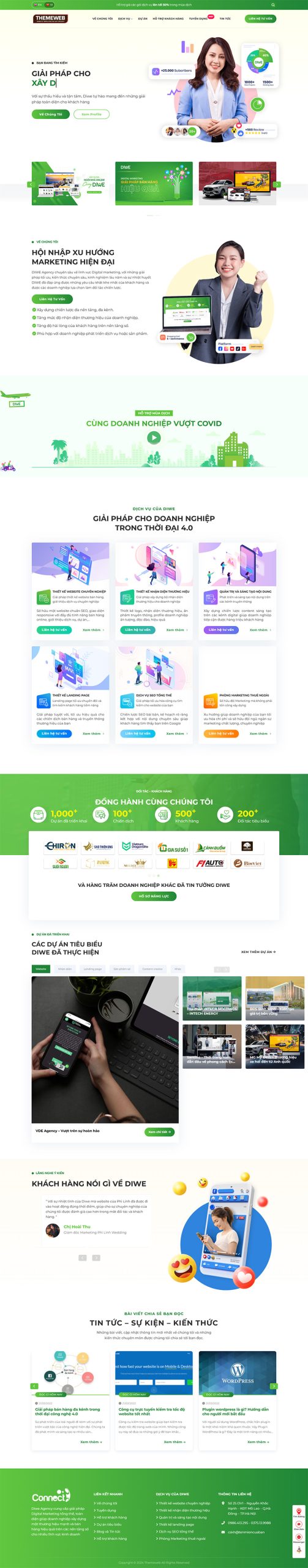 Themeweb công ty thiết kế web diwe
