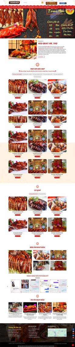 Themeweb bán hàng thịt heo quay