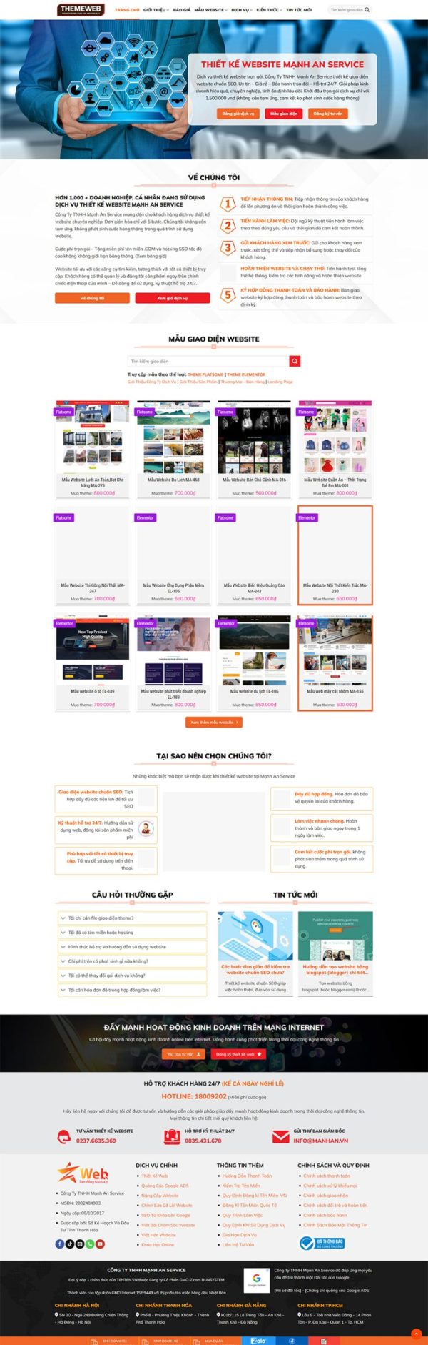 Themeweb dịch vụ web mạnh an