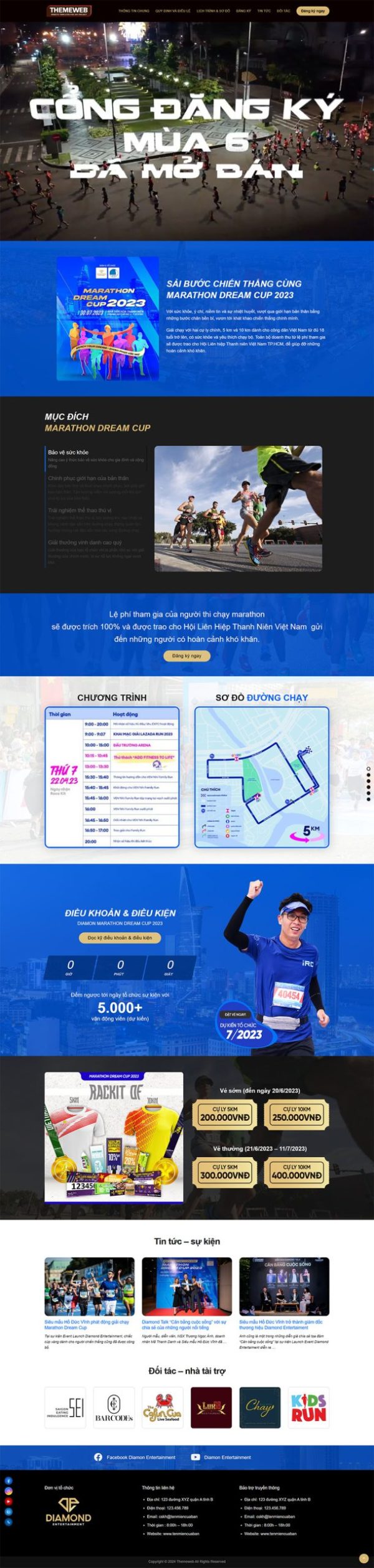 Themeweb giới thiệu sự kiện marathon