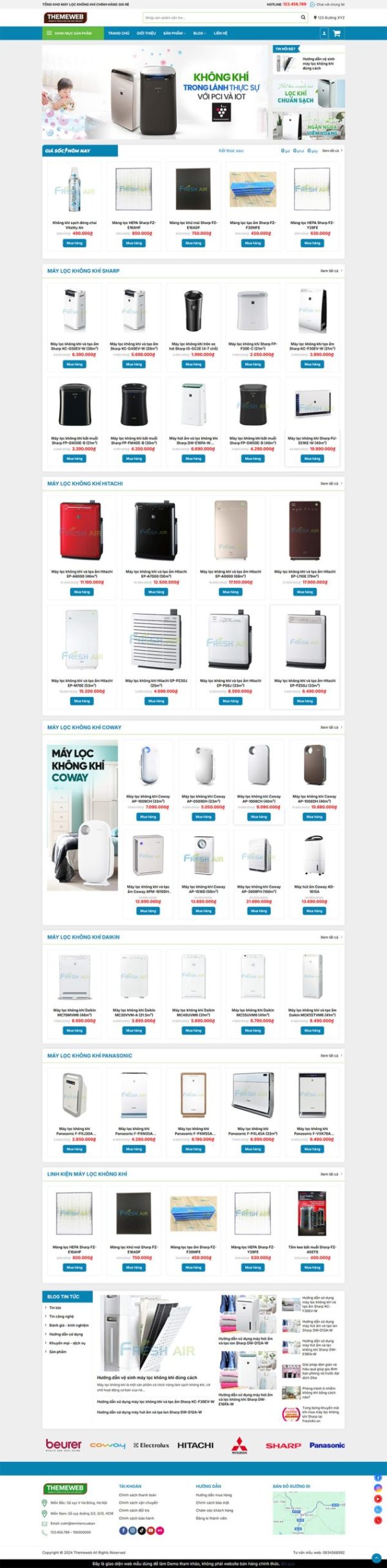 Themeweb bán máy lọc không khí