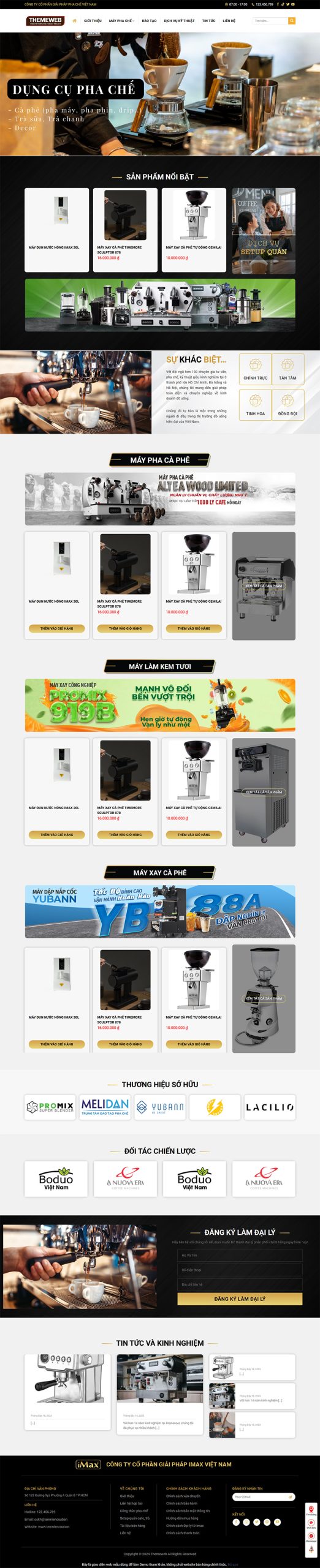 Themeweb bán máy pha chế cafe