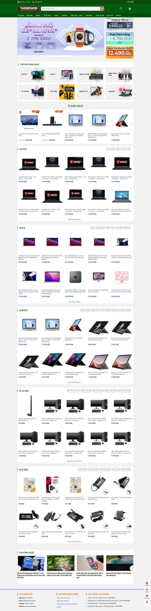 Themeweb cửa hàng bán máy tính nn