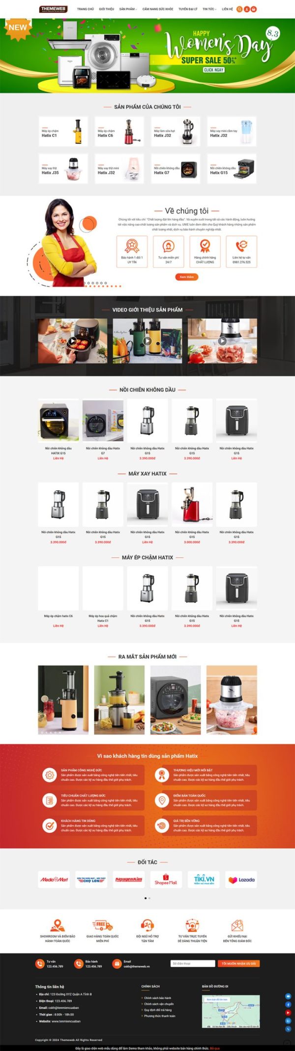 Themeweb bán hàng nhà đẹp bếp xinh