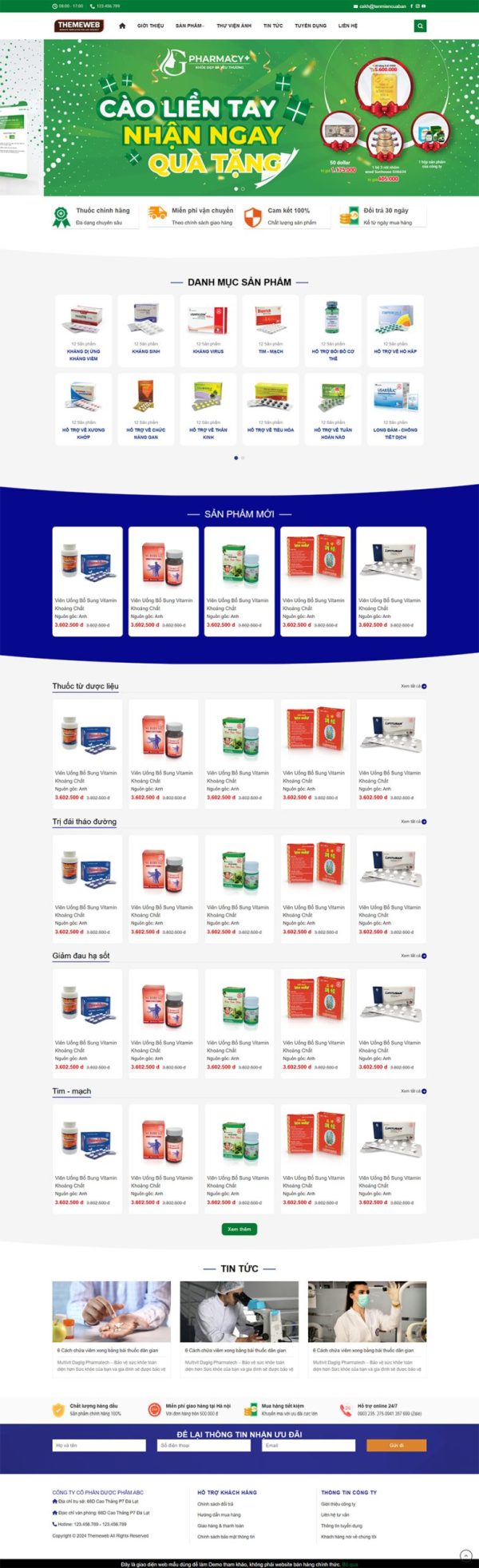 Themeweb bán hàng nhà thuốc xyz