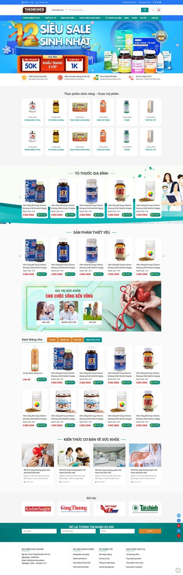 Themeweb bán hàng nhà thuốc cn