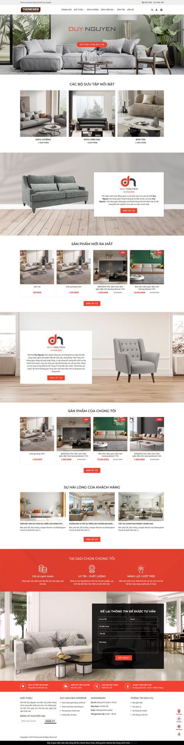 Themeweb bán hàng nội thất dn