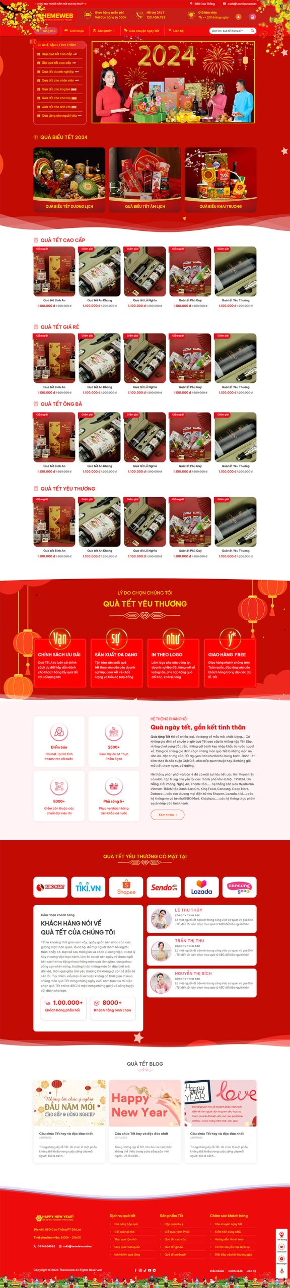 Themeweb bán hàng quà tết 2024