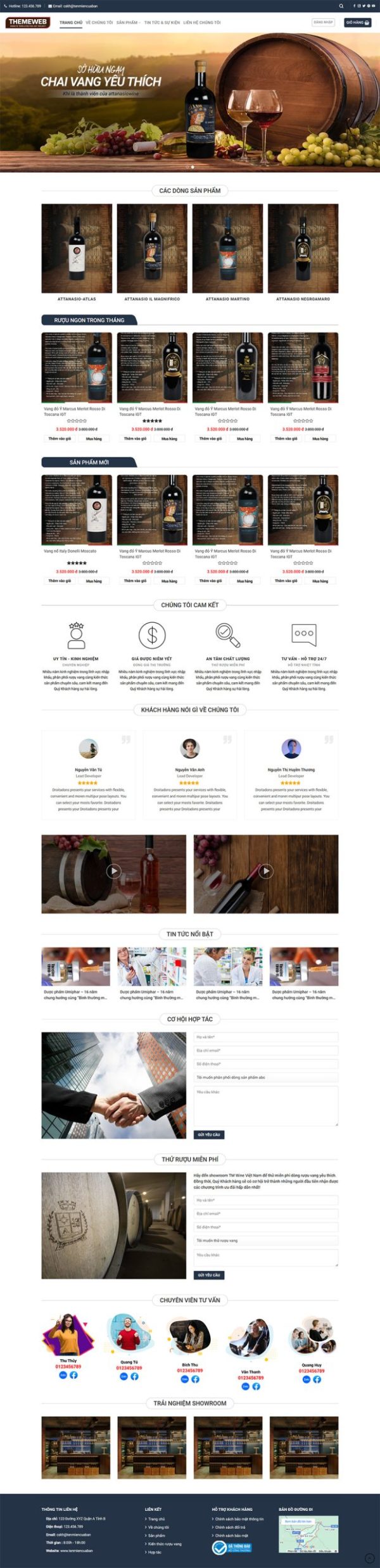 Themeweb cửa hàng bán rượu vang