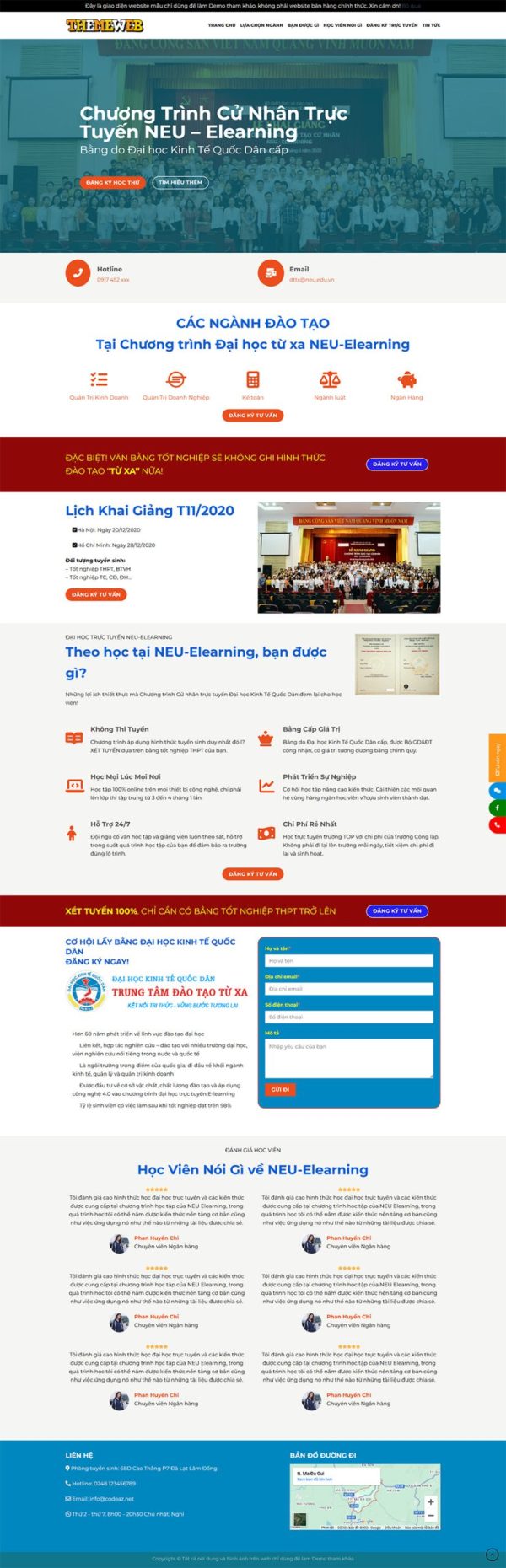 Themeweb giới thiệu trung tâm đào tạo từ xa