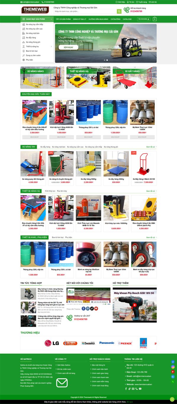 Themeweb bán thiết bị cơ khí