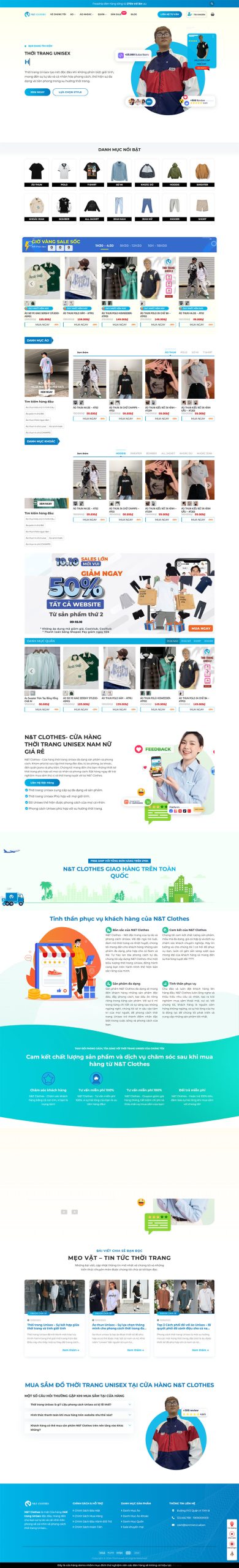 Themeweb bán hàng thời trang unisex