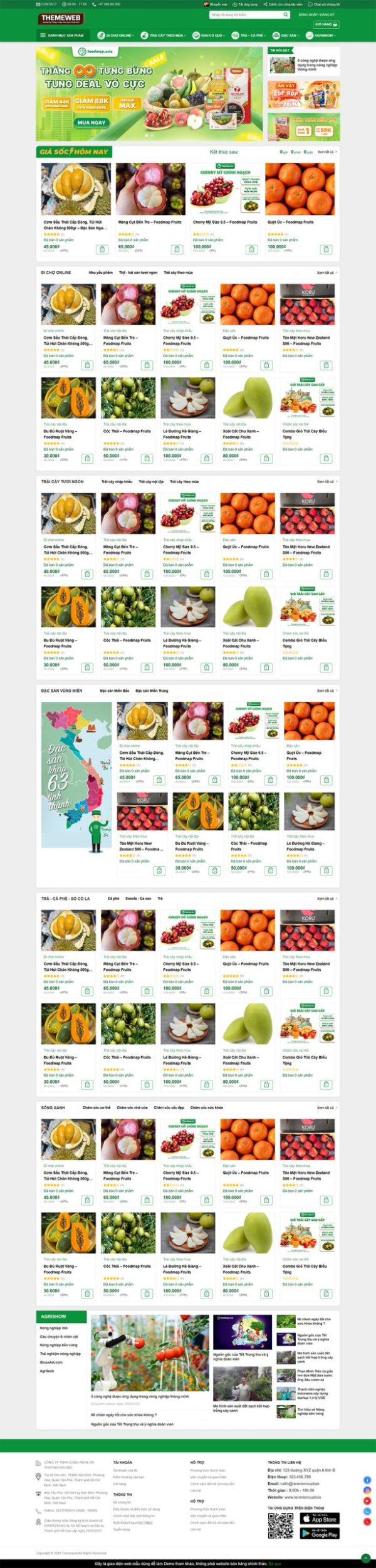 Themeweb cửa hàng bán trái cây