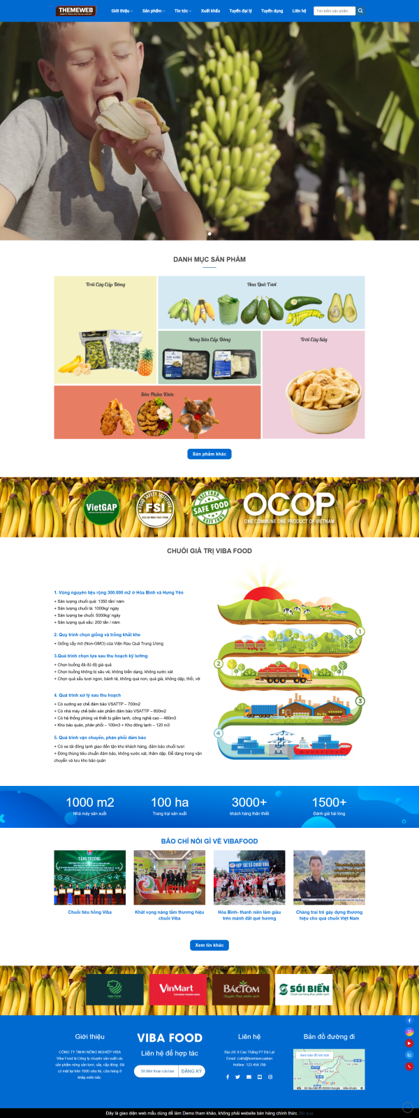 Themeweb công ty hoa quả vbfood