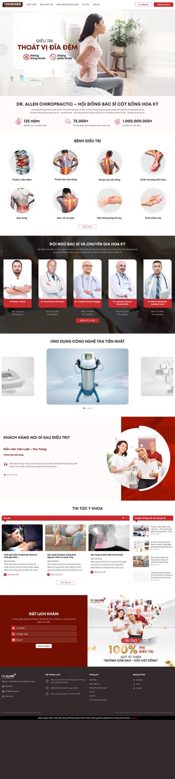Themeweb giới thiệu dịch vụ y khoa qt