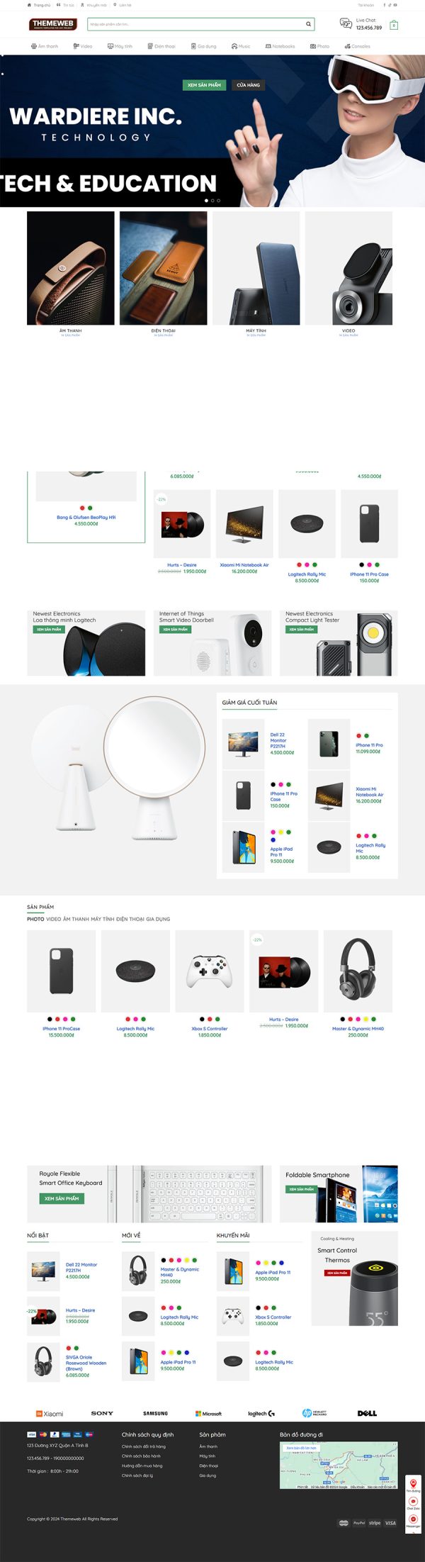 Themeweb bán đồ công nghệ technology