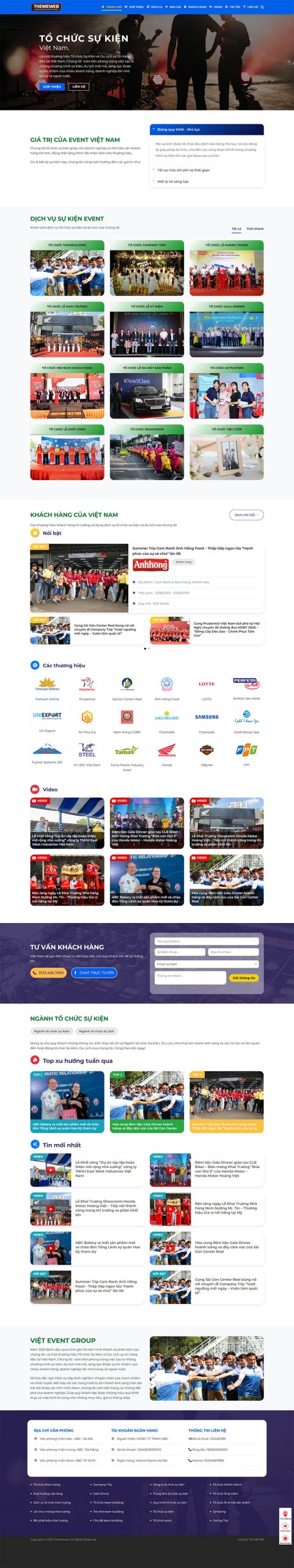 Themeweb dịch vụ tổ chức sự kiện vn