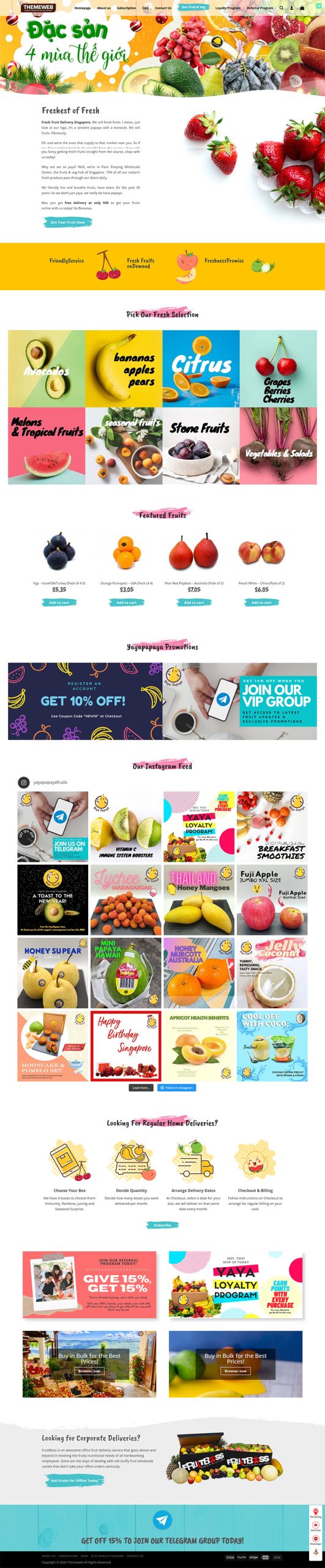 Themeweb bán trái cây tươi nhập khẩu