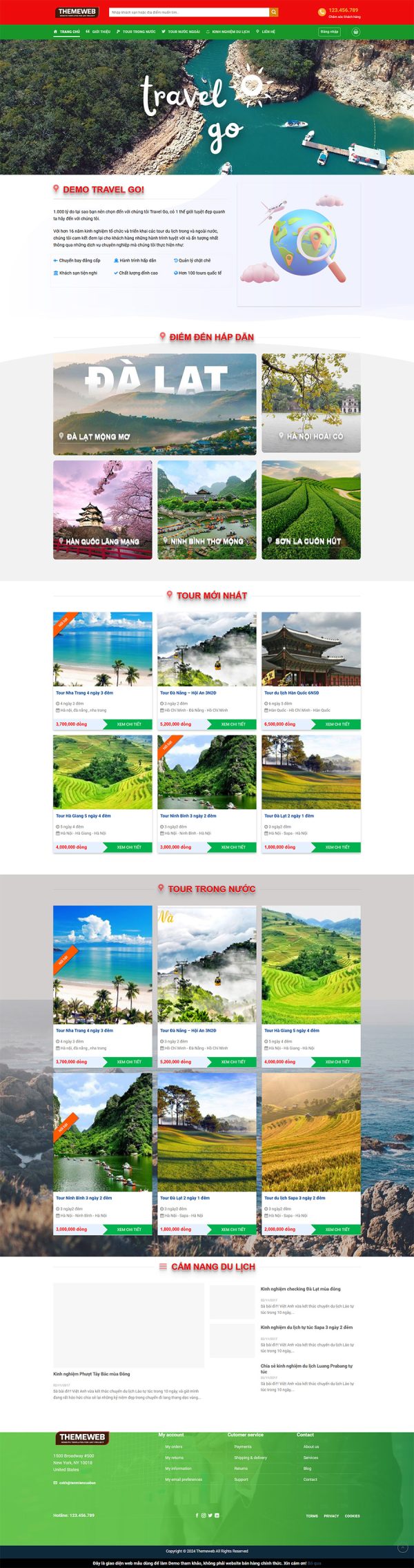Themeweb dịch vụ du lịch travel go