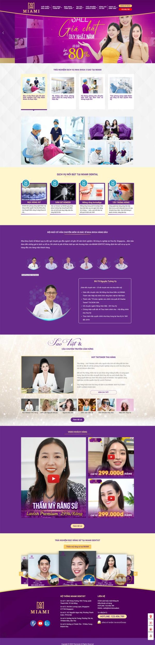 Themeweb dịch vụ nha khoa miami
