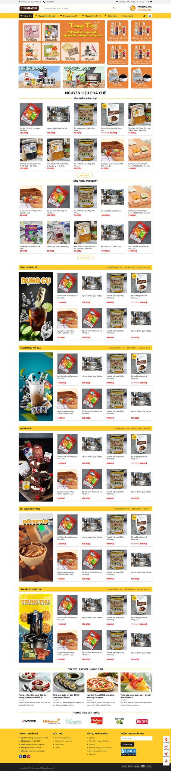 Themeweb bán nguyên liệu pha chế
