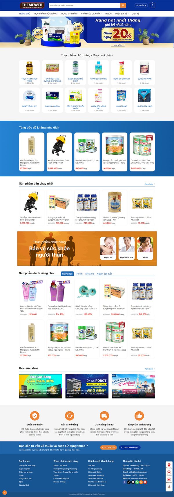 Themeweb bán hàng nhà thuốc abcd