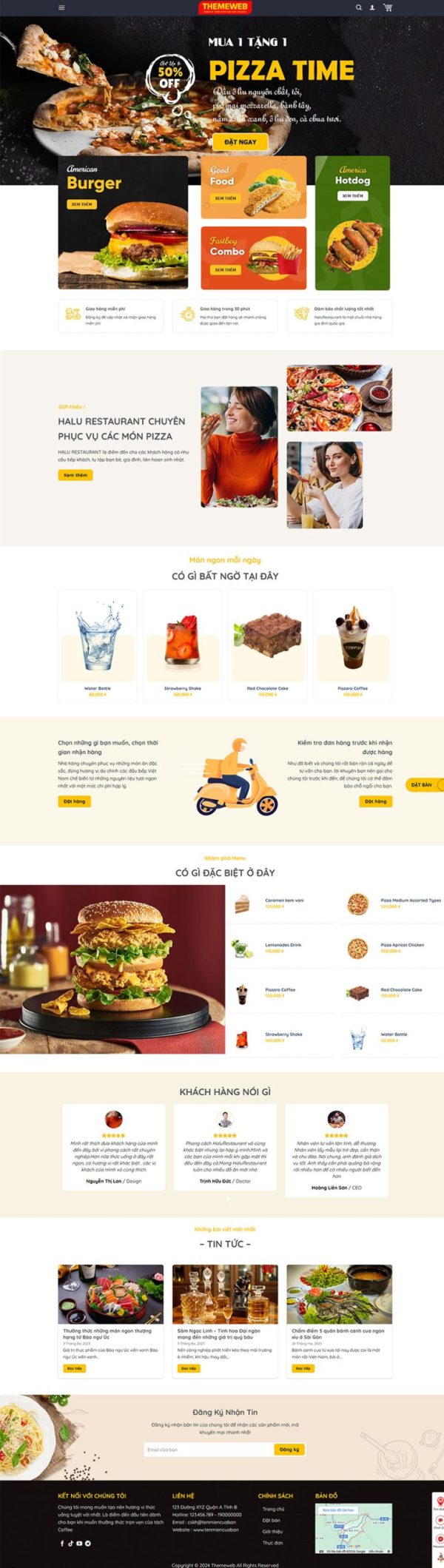 Themeweb bán bánh pizza halu