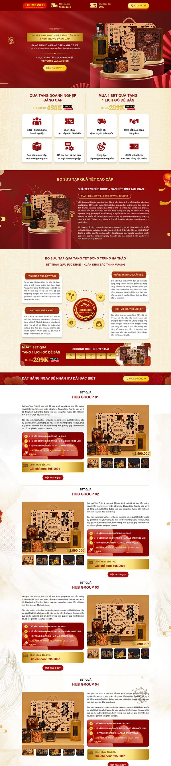 Themeweb bán hàng quà tết tâm phúc