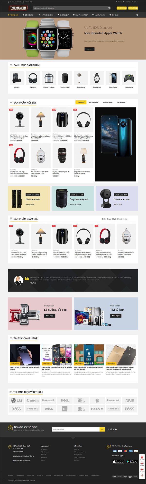 Themeweb bán đồ công nghệ Hi End