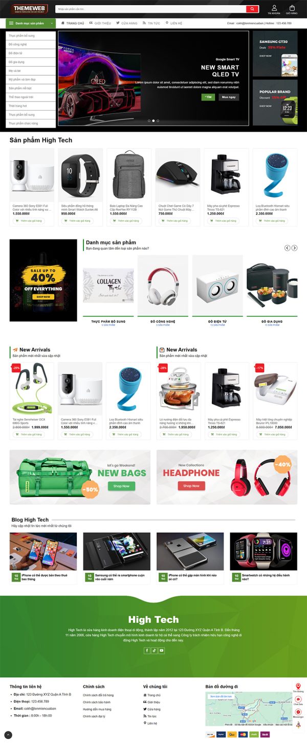 Themeweb bán đồ công nghệ high tech