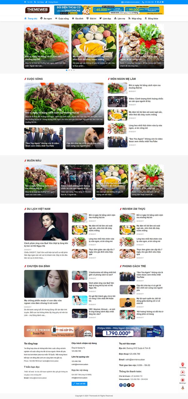 Themeweb  giới thiệu tin tức tổng hợp