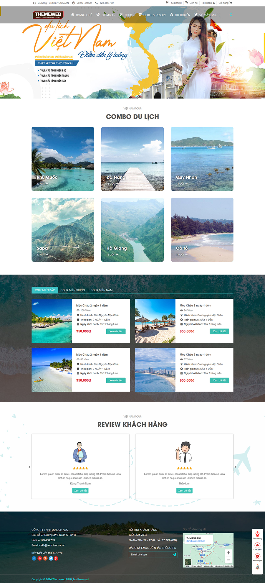 Themeweb dịch vụ du lịch việt tour